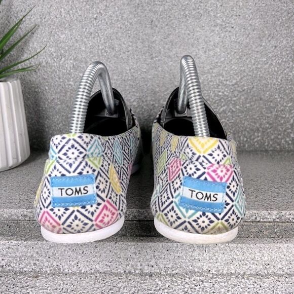 Toms Multicolored Slip On Flats Loafers Shoes Boho Hippie Size 8 - Picture 3 of 8